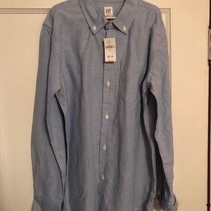 Gap Boy's Long Sleeve Button Down (Blue)